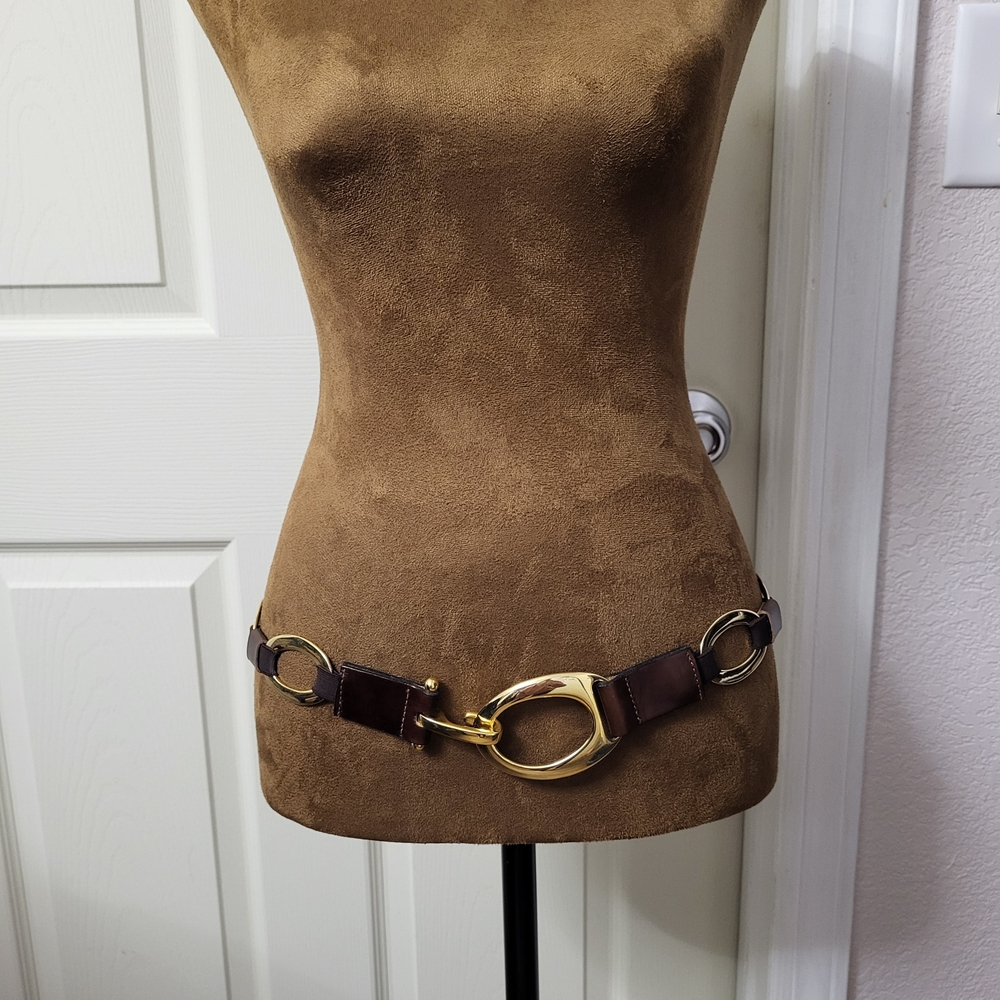 Etro Brown and Gold Women's Belt